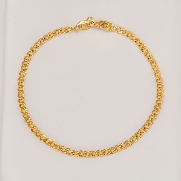 Pulsera-cubana en oro laminado-20cm